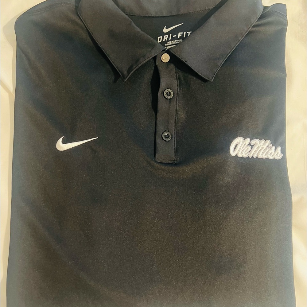 Nike Black Ole Miss Polo Shirt
